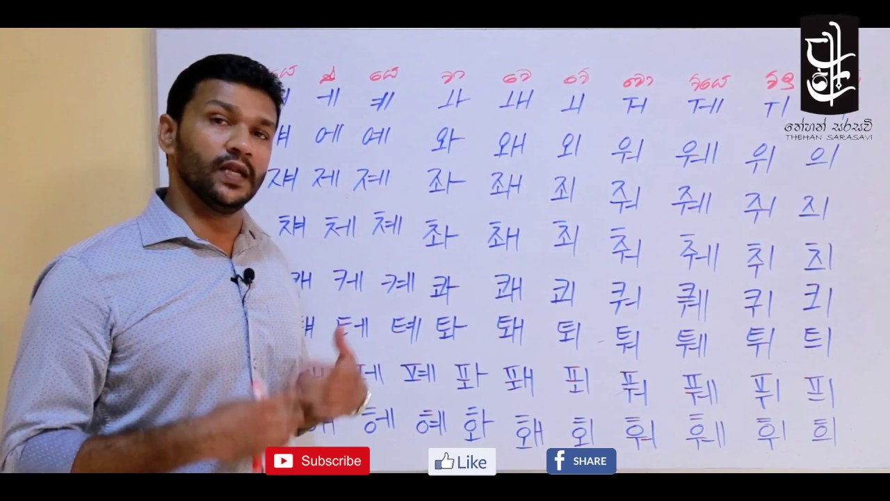 Learn Korean in Sinhala - Lesson 02 - කොරියානු හෝඩිය