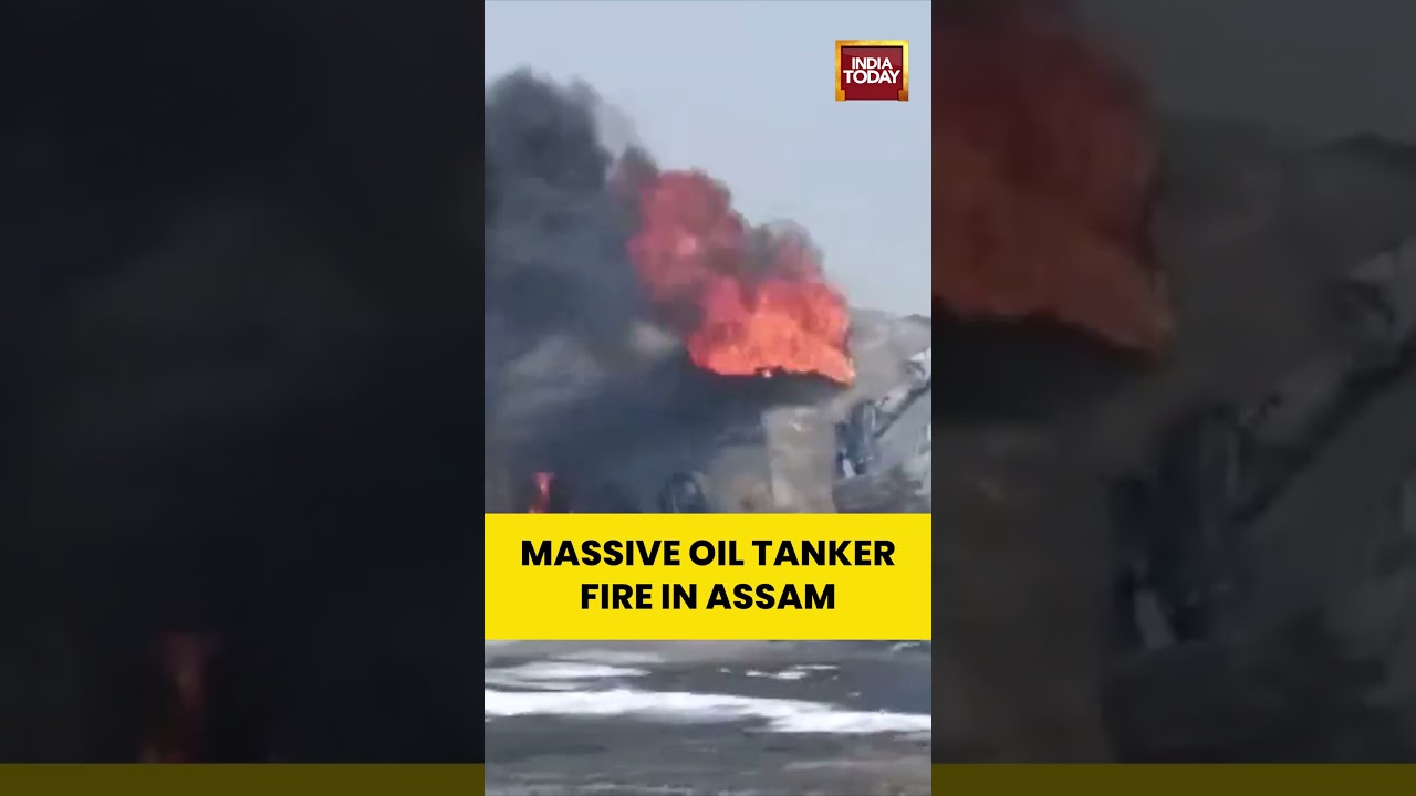 Shocking: Oil Tanker Engulfed in Flames on NH-27 #Assam #FireNews #Accident