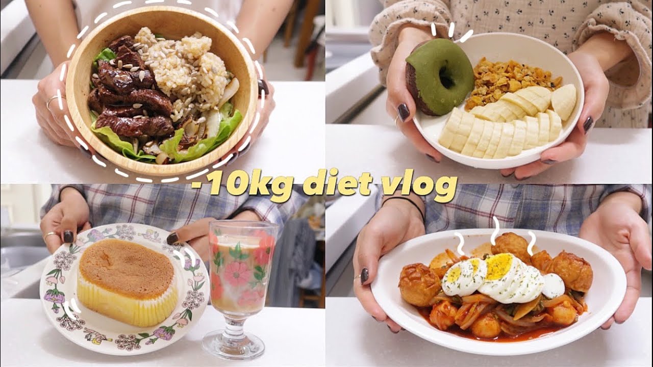 SUB)🍩 간단하게 만들어도 맛은 포기할 수 없는 지속가능한 다이어트식단 요리브이로그(샐러드웜볼,카스테라,모카크릭,두부볼떡볶이)mukbang|slow diet|food vlog