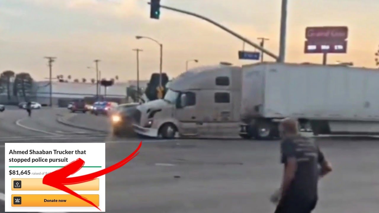 Truck Driver Stops 2 Hr Police Chase By Slamming His Volvo Into Truck Raises $81,645 To Repair 🚛