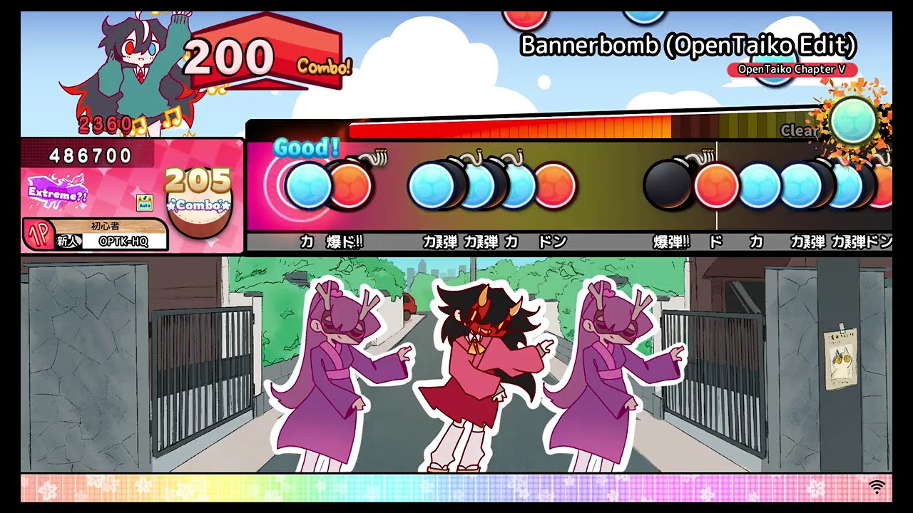 [OpenTaiko] Bannerbomb (OpenTaiko Edit) - Chart View (Extra Extreme)