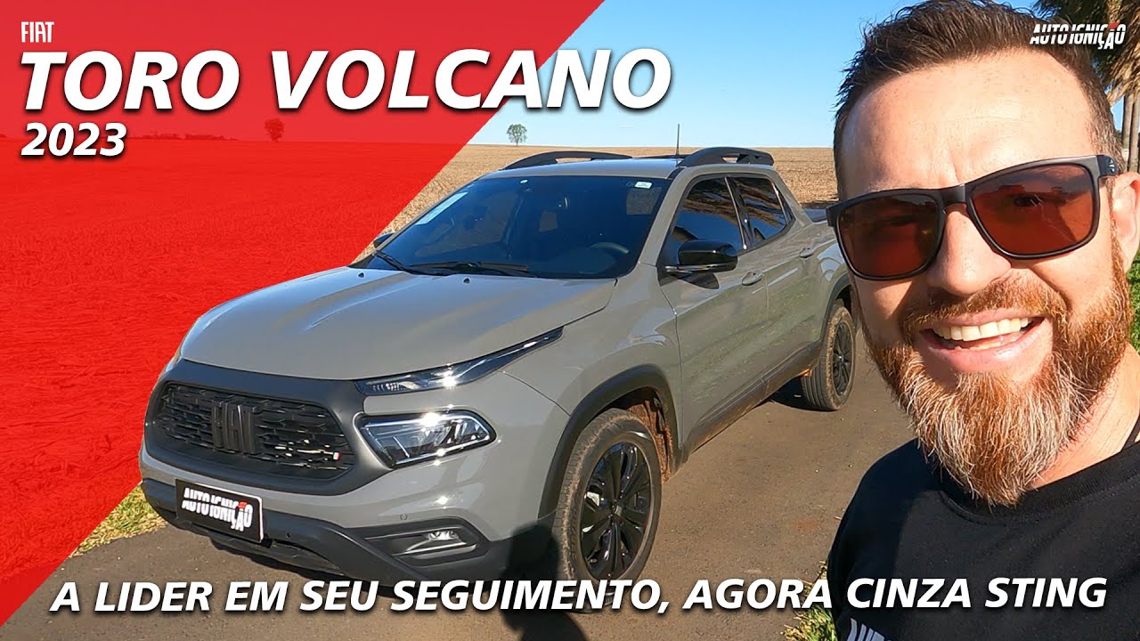 FIAT TORO VOLCANO 2023 - Nova Cor Cinza Sting Mais Pacote Black Edition