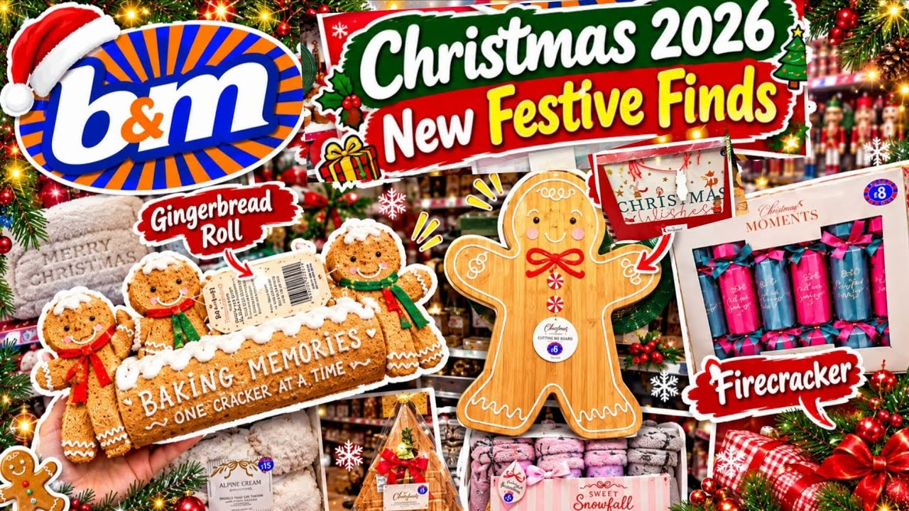 B&M CHRISTMAS 2026 🎄 NEW Gingerbread Decor, Wrapping Paper & FESTIVE FINDS! ✨