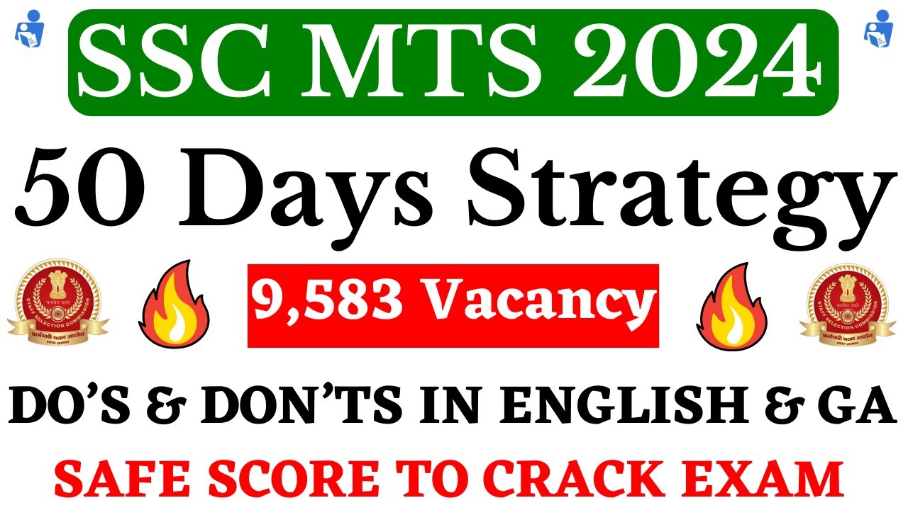 SSC MTS 2024 50 Days Strategy Plan in Tamil | Crack SSC MTS Exam At First Attempt in Tamil