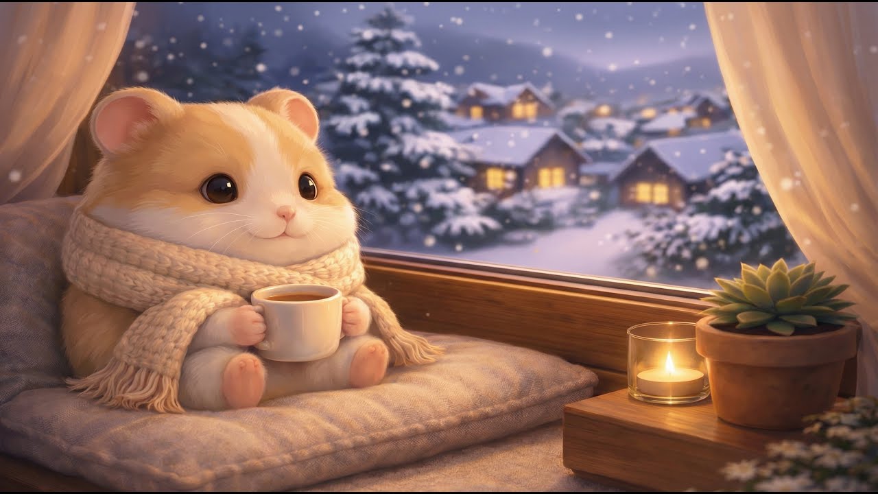 Winter Cozy Lofi ❄️ Warm & Calm Beats for Cold Days | Cookie