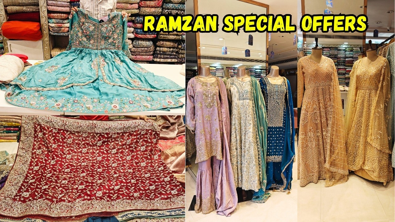 Eid Dhamaka Sale.!! Bollywood Style Work Sarees  Readymade Pakistani Suits Open Koti Sharara Dresses