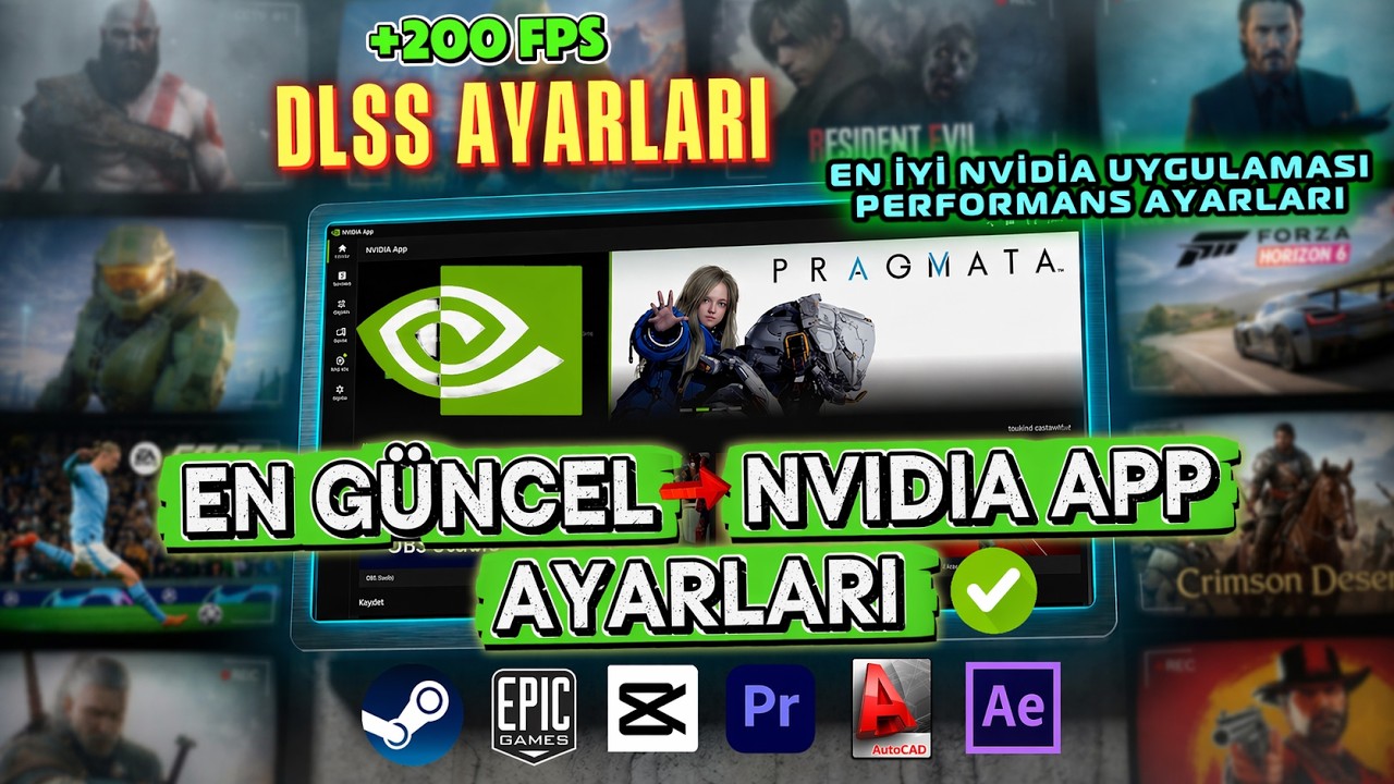 EN G&Uuml;NCEL NVIDIA APP ve DLSS AYARLARI! Maksimum FPS⚡En D&uuml;ş&uuml;k Gecikme💻PC & OYUN HIZLANDIRMA (2026)