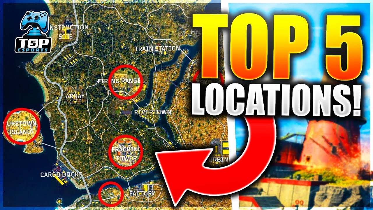 Blackout: Top 5 BEST LOCATIONS To Land (BO4)