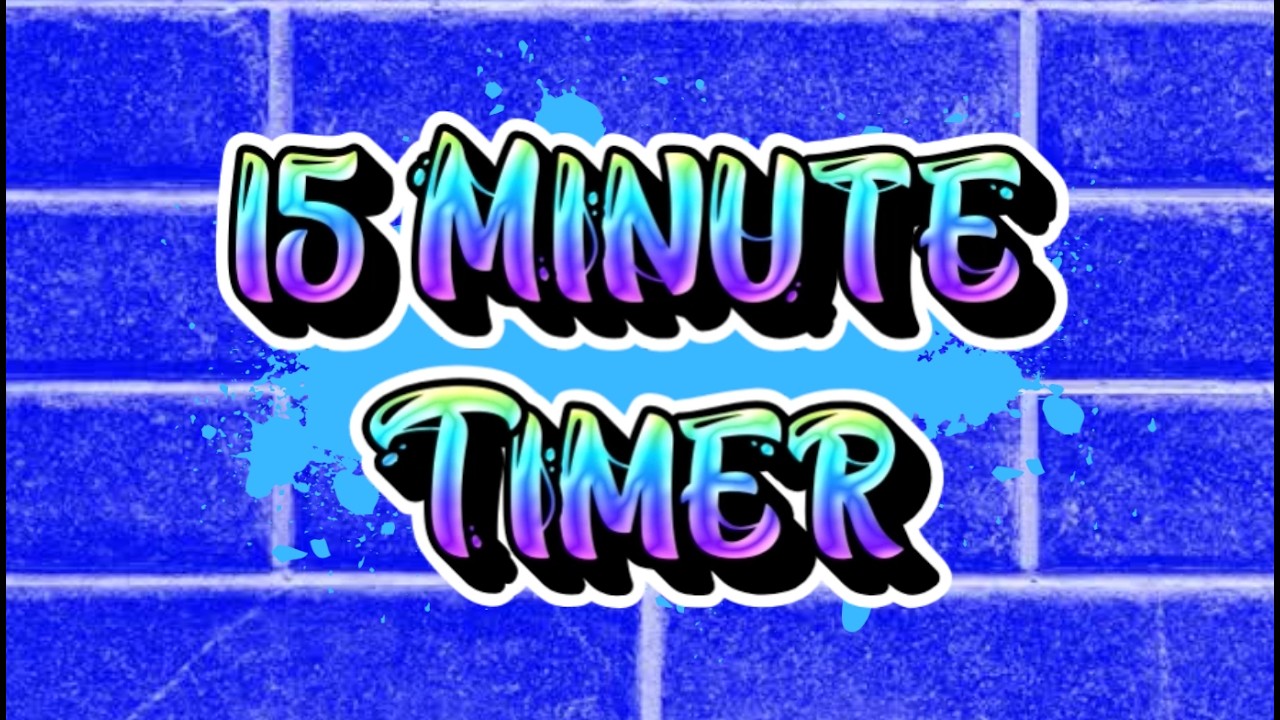Graffiti Themed Timer – 15 Minute Silent Visual Countdown (No Sound + End Alarm)