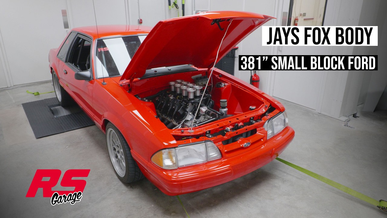 Диностенд Джея на Mustang Fox Body с двигателем Ford Small Block объемом 381 куб. дюйм | RS Garage