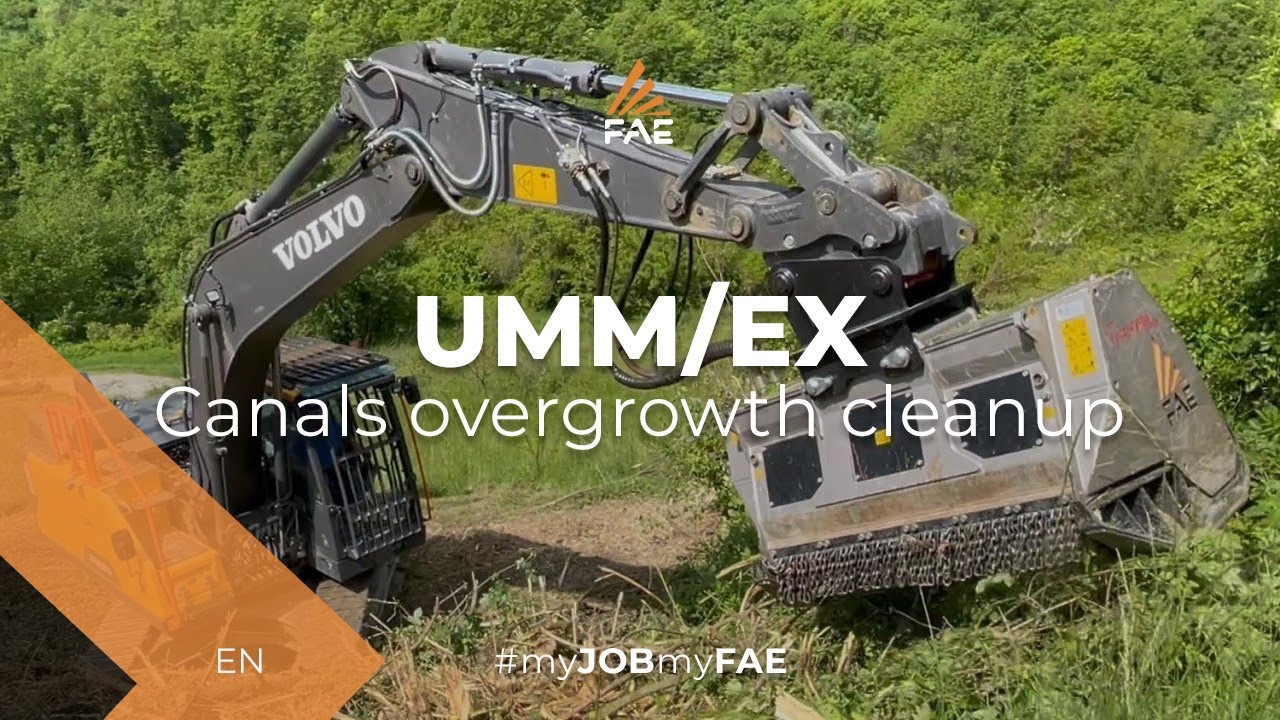 FAE Forestry Mulcher in action with a Volvo EC300E excavator
