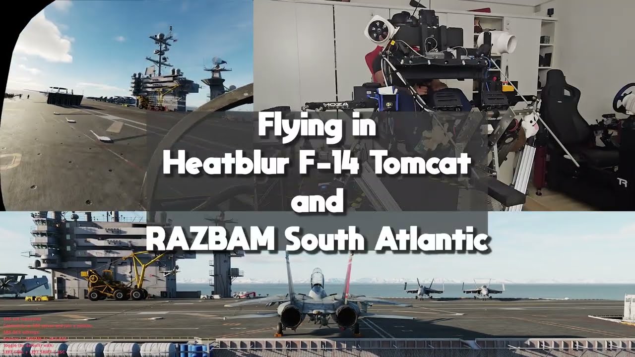 DCS World Heatblur F14 Full Length 6DoF Motion Experience over Razbam South Atlantic