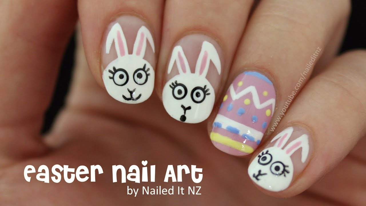 Easter Nail Art | Cute Easter Bunnies!