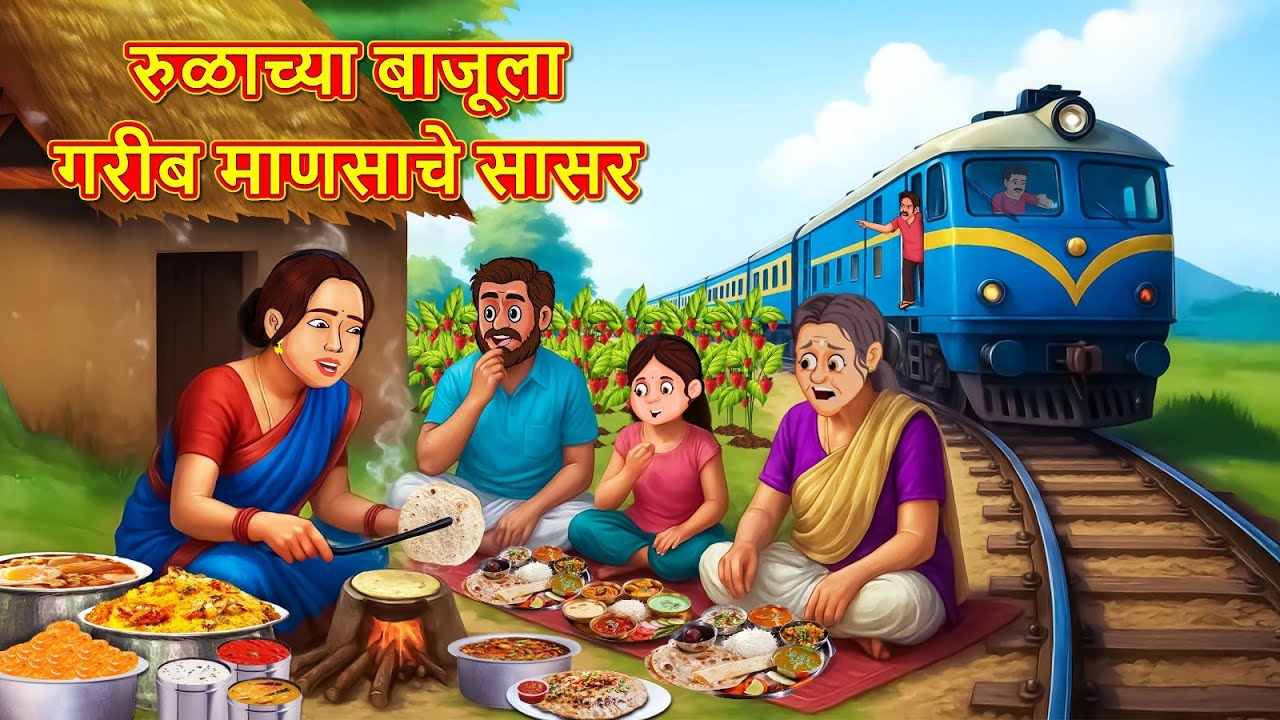 रुळाच्या बाजूला गरीब माणसाचे सासर | Marathi Stories | Marathi Moral Stories | Marathi Goshti