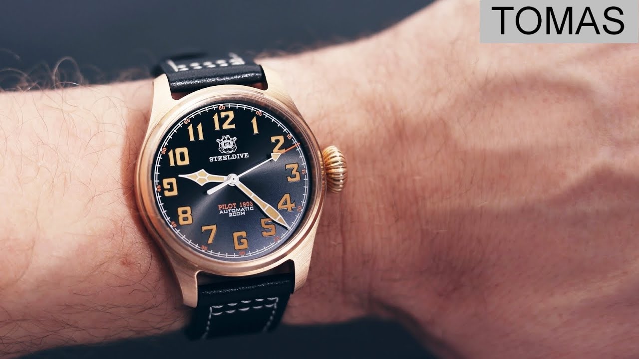 39mm Bronze Pilot watch from Steeldive review