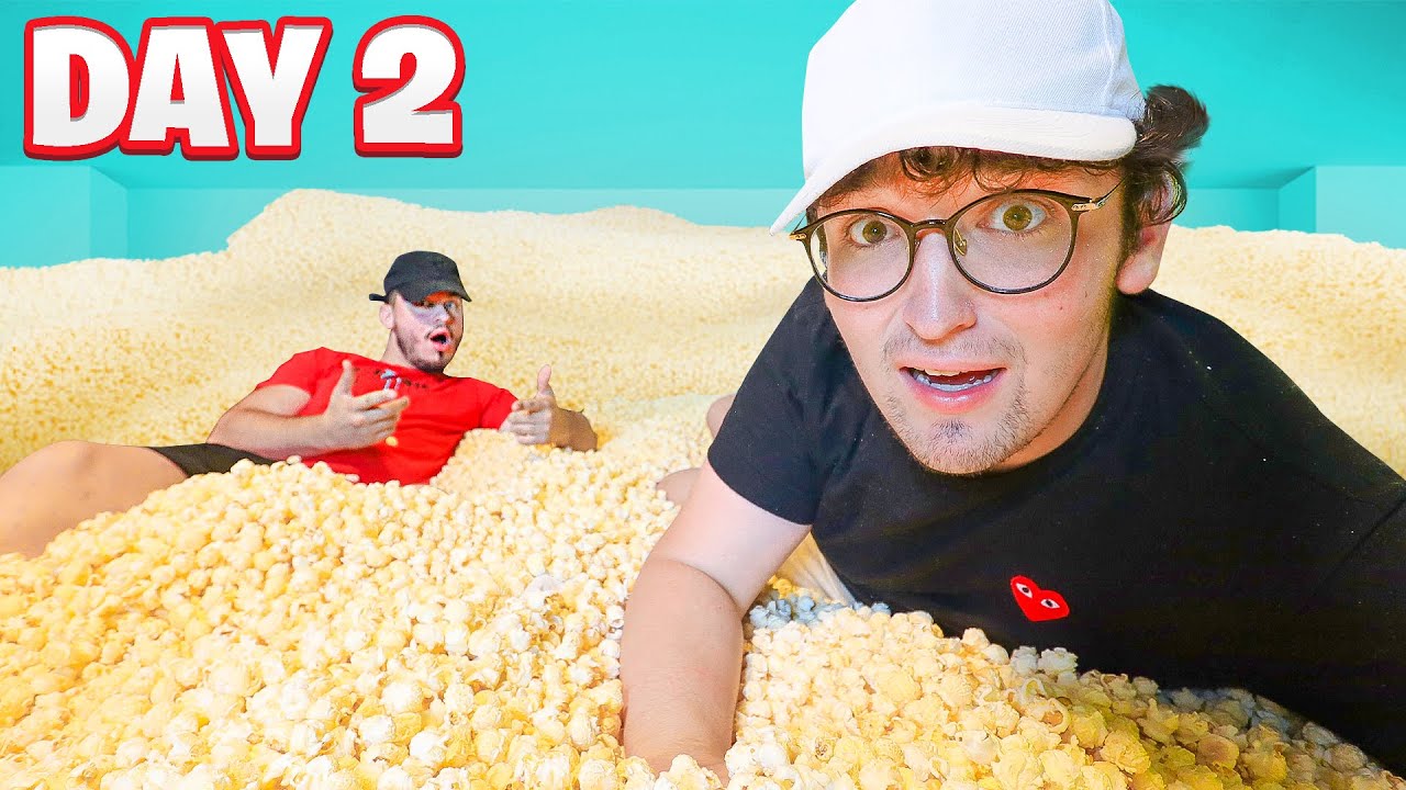 OVERNIGHT CHALLENGE ENTIRELY IN POPCORN!