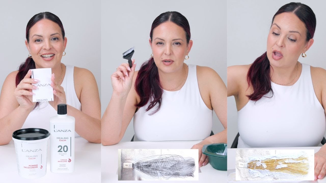 Testing Lanza Healing Color Lightener to see if it's the Best Hair Bleach on Dark Hair #hairbleach