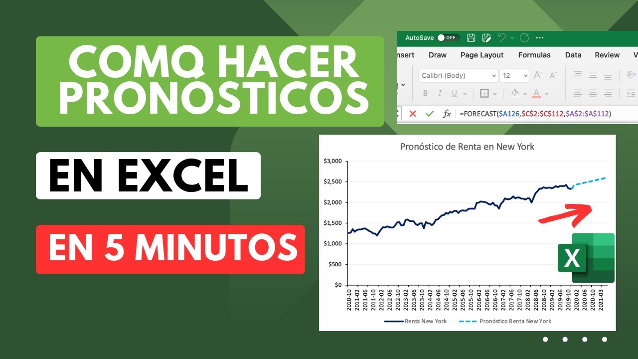Como hacer proyecciones en 5 MINUTOS en EXCEL (función FORECAST)