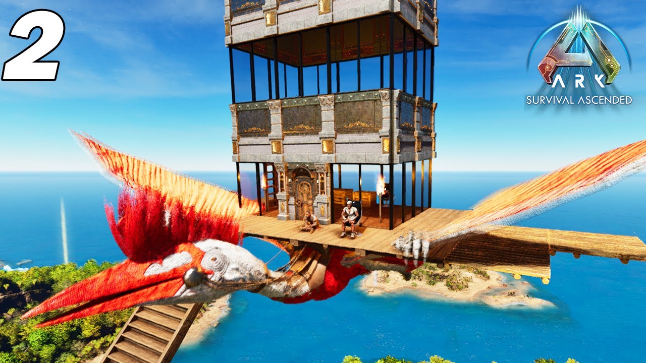 On construit notre maison sur notre Quetzal ! Ark Ascended Quetzal 2