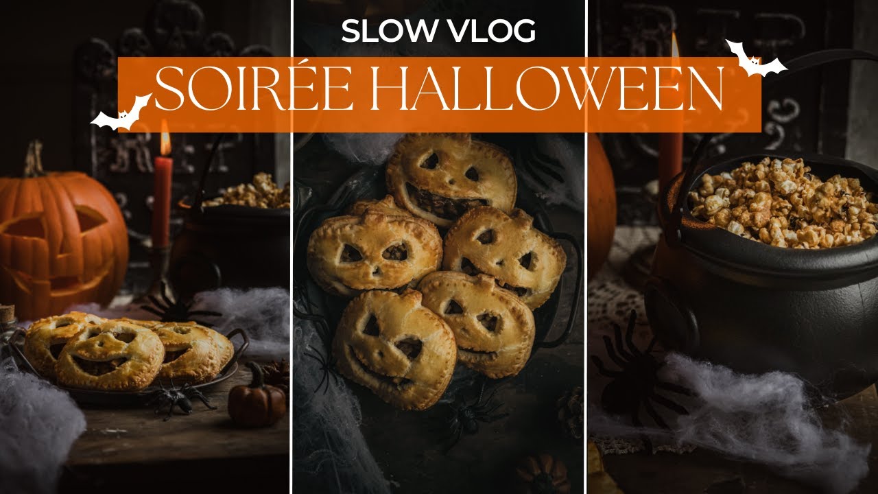 Slow VLOG | Soirée Halloween : Recettes sucrées, citrouille & ambiance cocooning