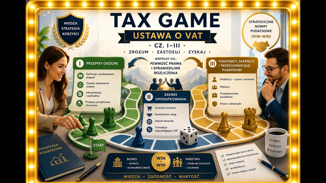 TAX GAME VAT Dz. I-III Przepisy og&oacute;lne - Zakres opodatkowania -Podatnicy, płatnicy i przedstawiciele