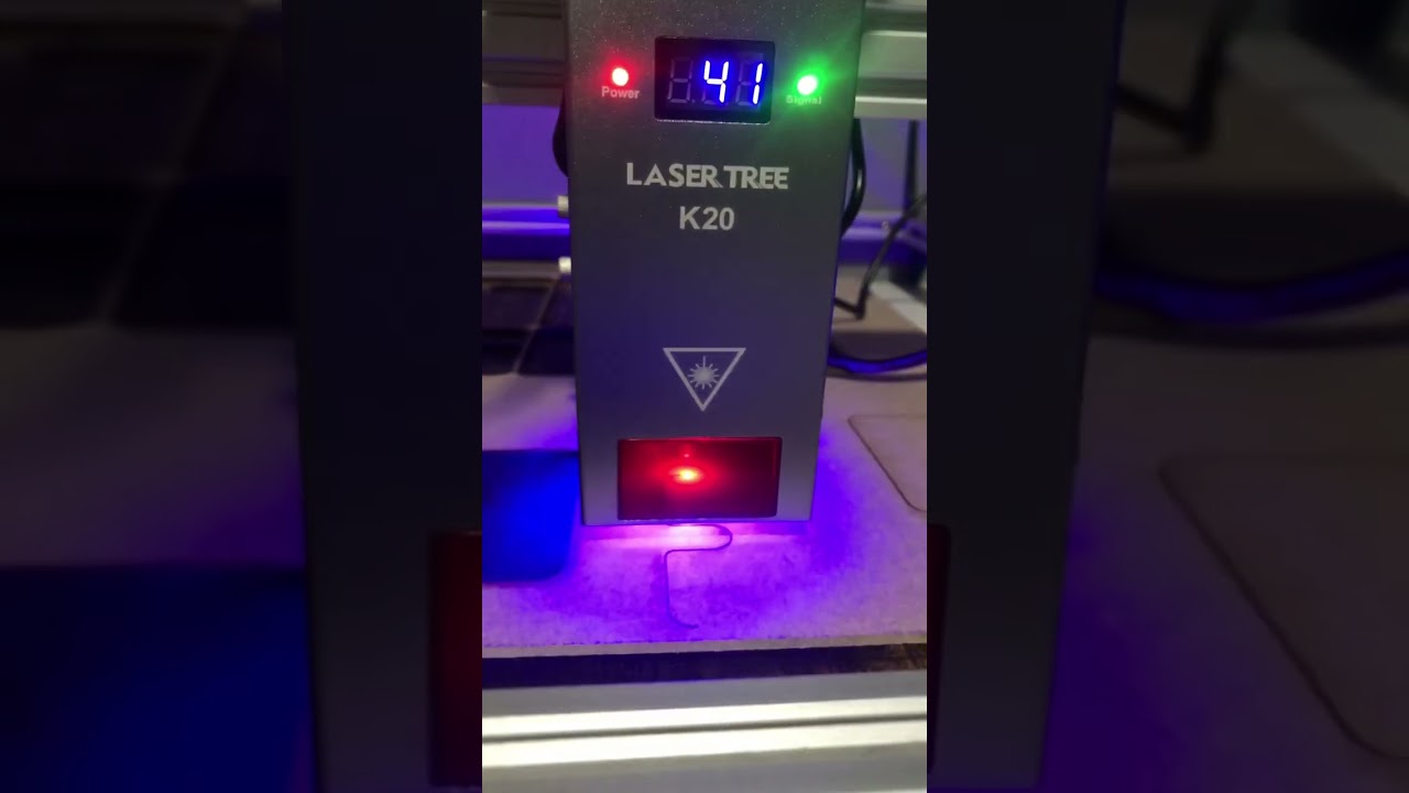 M&oacute;dulo Laser LT-K20 cortando MDF 3mm a 350mm/min #shorts #cnc #laser #diy