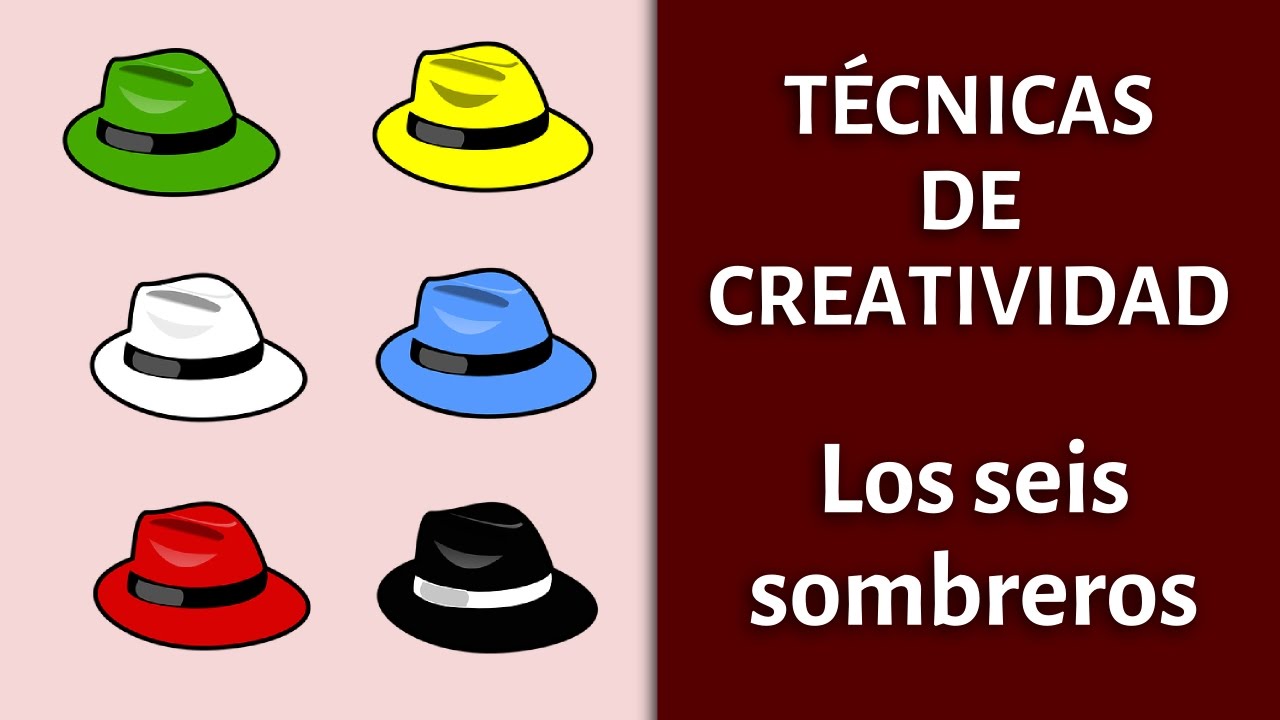 Técnicas de creatividad: los seis sombreros para pensar de Edward de Bono
