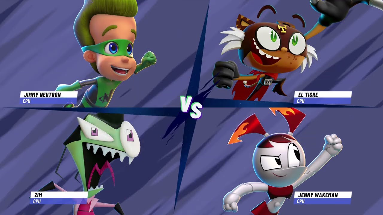 Nick All Star Brawl 2 at the Xbone Lounge | Jimmy Neutron vs. Zim vs. Jenny vs. El Tigre
