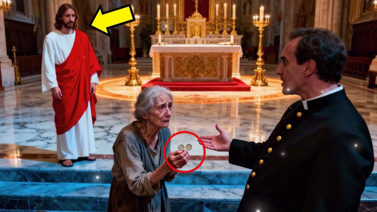 JÉSUS A FAIT PAYER LE PRÊTRE QUI S’EST MOQUÉ D’UNE VIEILLE FEMME PAUVRE… ET L’AUTEL S’EST ASSOMBRI