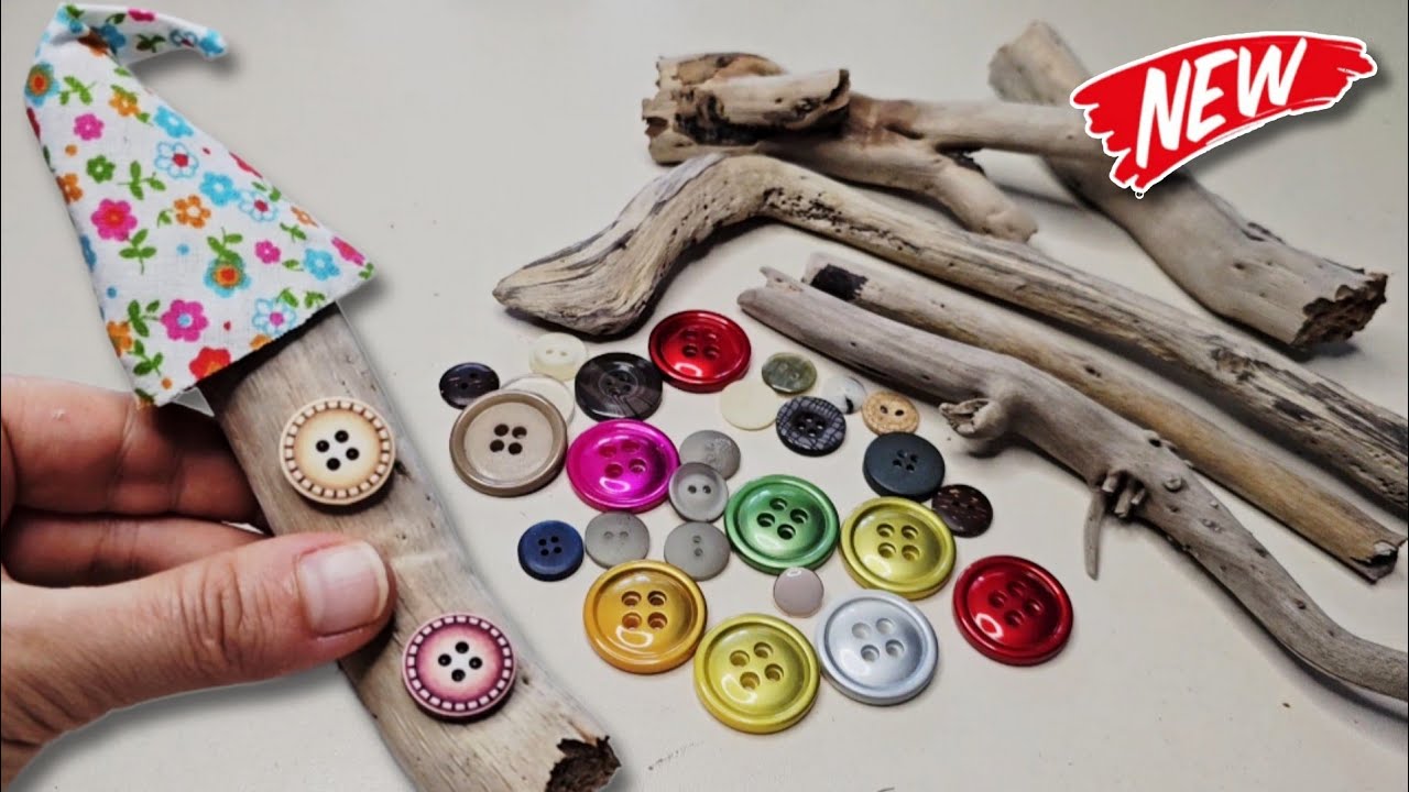 Natural DIY Wonders – Home Ideas with Tree Branches and Buttons ♻️🥰