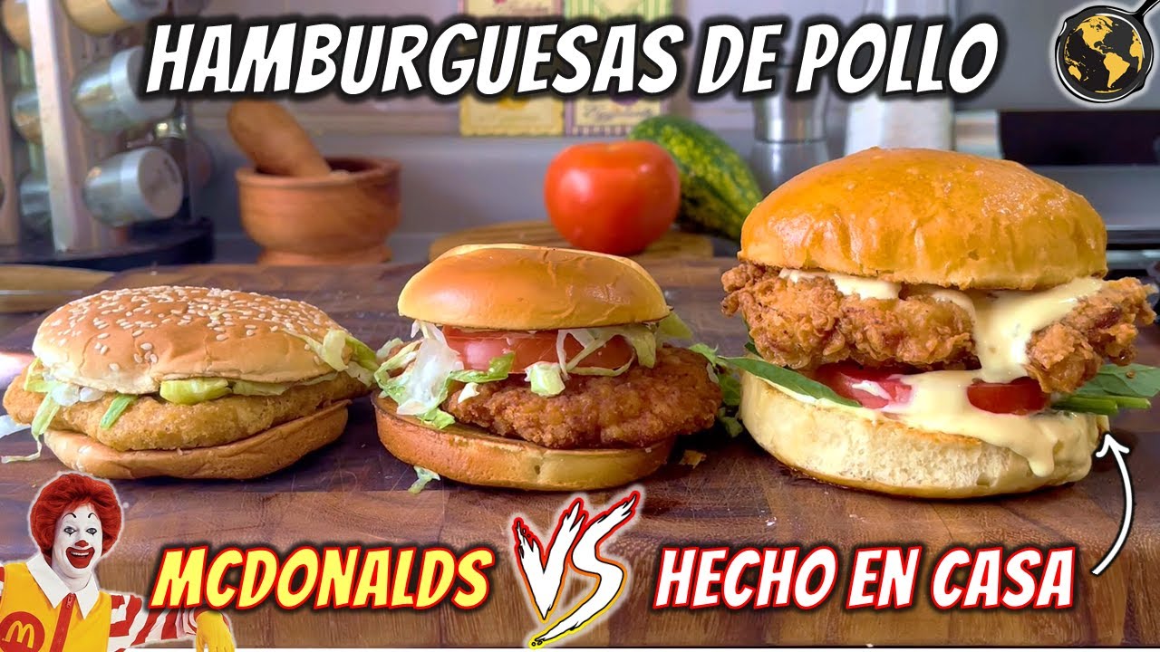 Como hacer una Hamburguesa de Pollo MUY CRUJIENTE (mejor que KFC o McDONALDS)