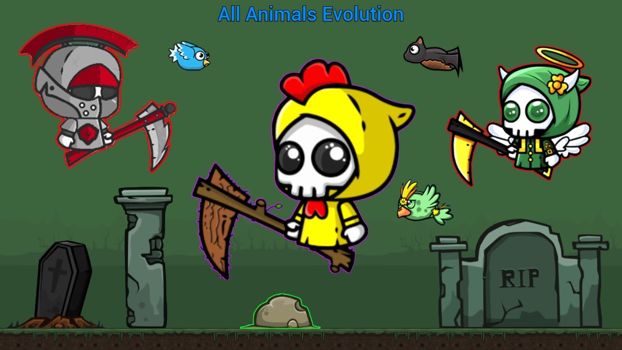 All Animals Evolution With The Legendary Chicken Reaper (EvoWorld.io)