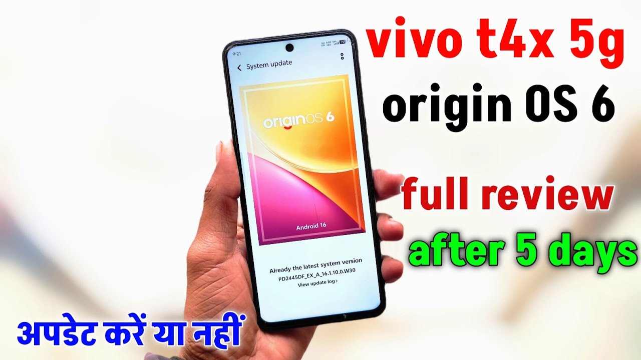 Vivo t4x full review after origin OS 6 android 16 after used 5 days performance, battery,features 