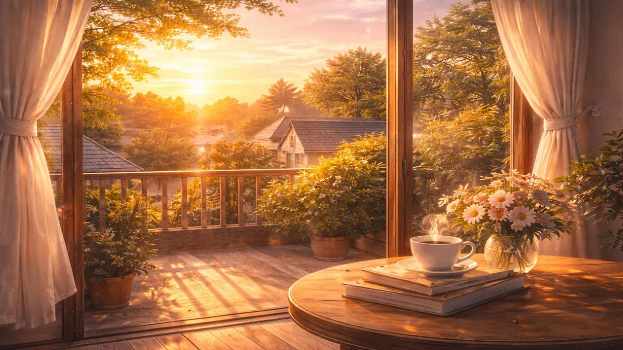 Golden Hour Relaxing Beats to Study | ASMR Quiet Neighbourhood Sounds | Neighbourhood Ambience