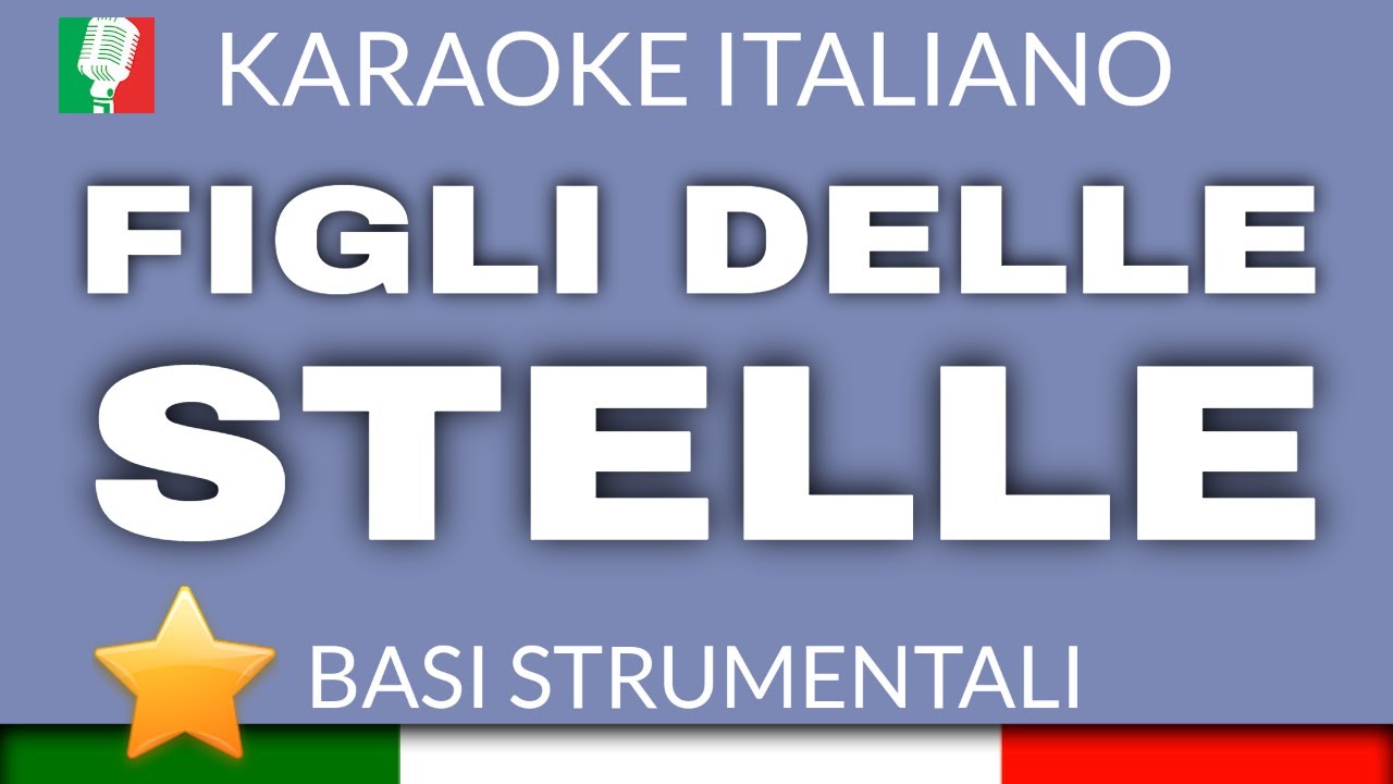 ALAN SORRENTI  - FIGLI DELLE STELLE (KARAOKE STRUMENTALE) [base karaoke italiano]🎤