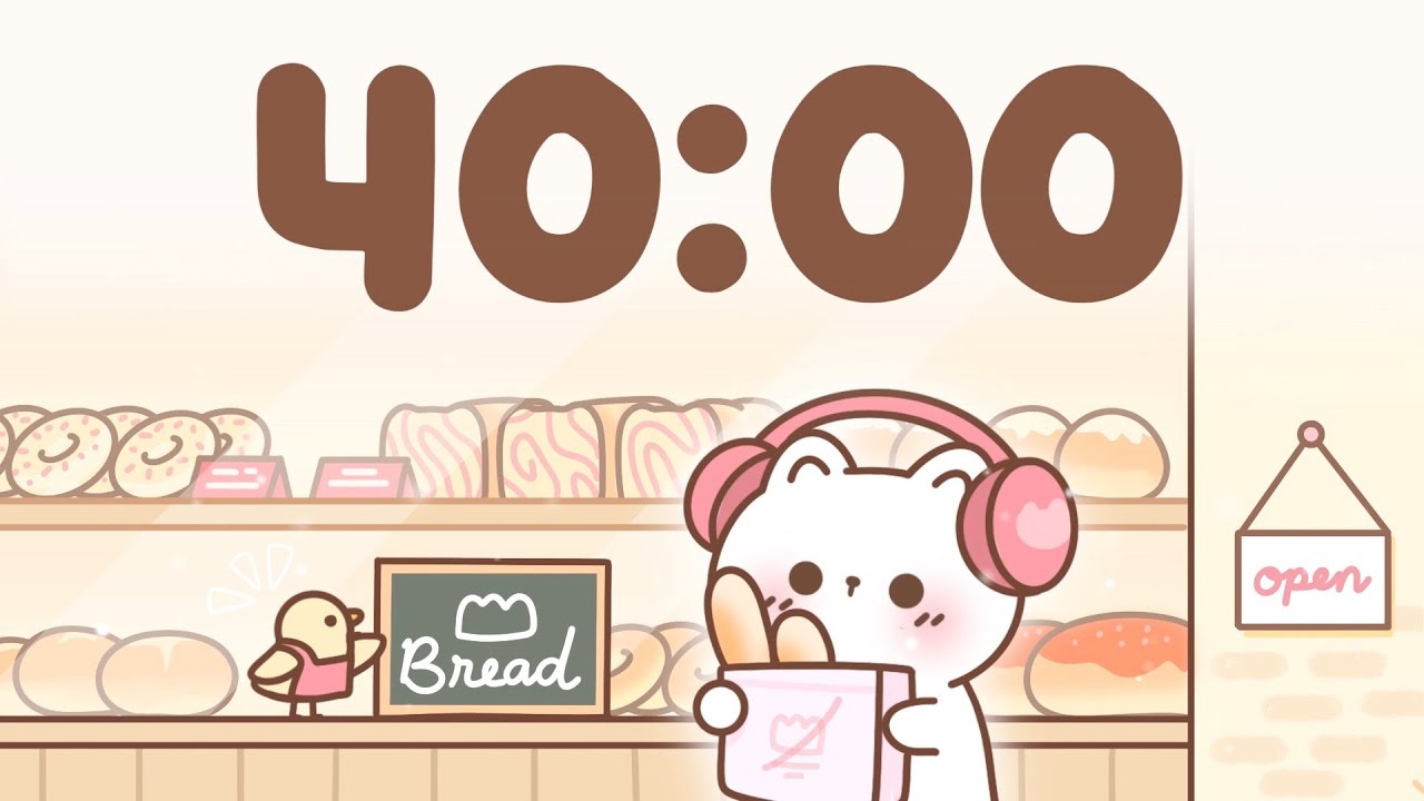 40 Minute Timer 🐱 Study Timer for Classroom Focus