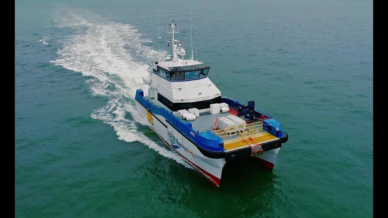 Sea Trial of Offshore Windfarm Crew Transfer Vessel WEM 3
