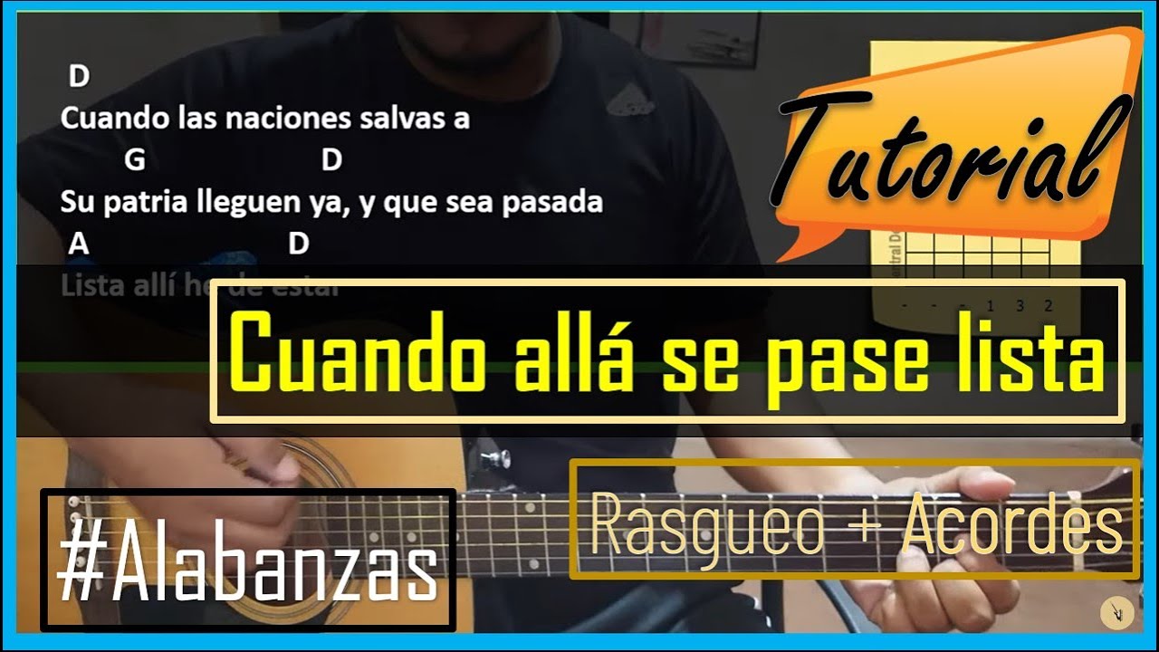 ✅ cuando alla se pase lista tutorial con guitarra acustica | para principiantes