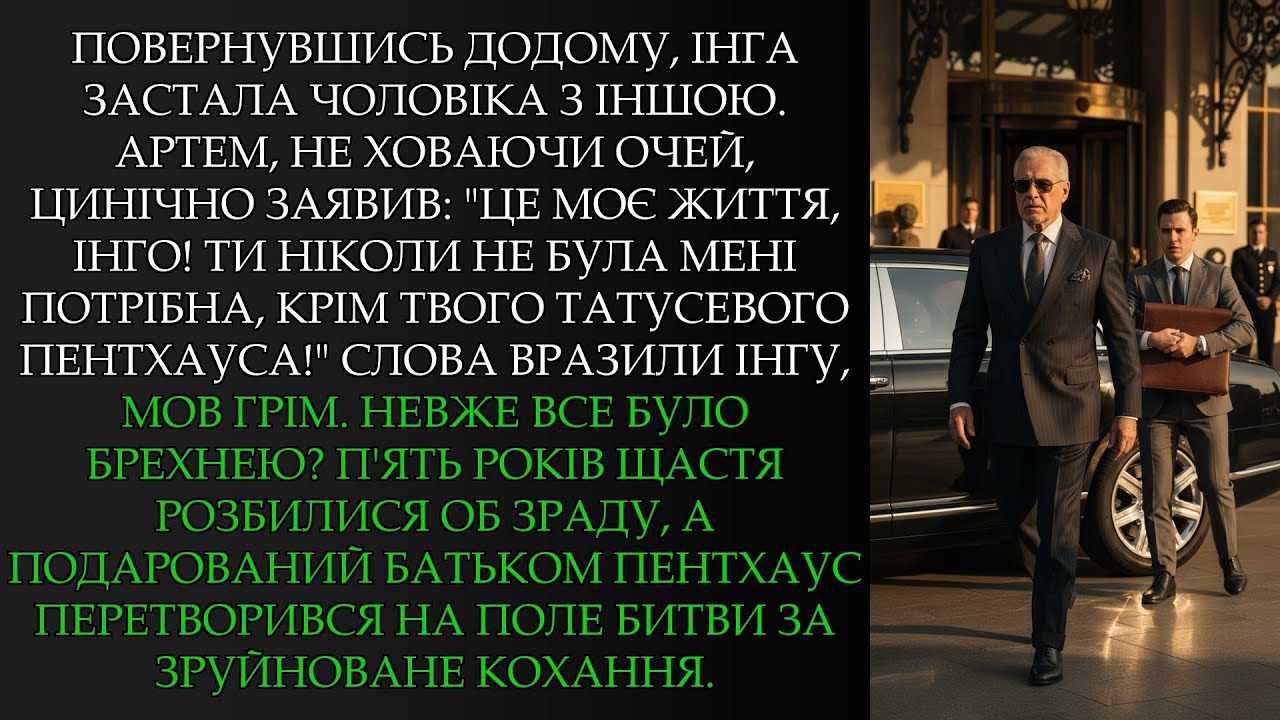 Повернувшись додому, Інга застала чоловіка з іншою. Артем, не ховаючи очей, цинічно заявив: