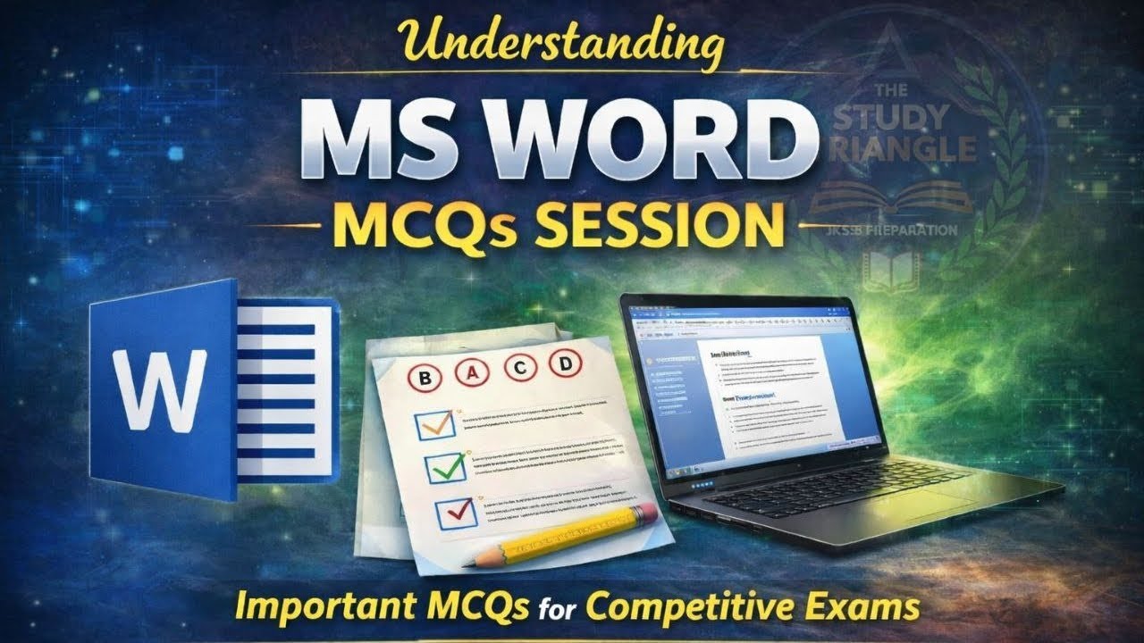 L6. MS Word | Computer MCQ Series | JKSSB Most Important MCQs of Computer 
