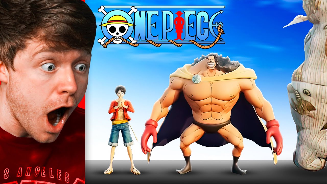 Reacting to ONE PIECE the SIZE COMPARISON!