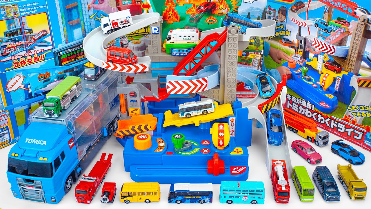 キミが運転！トミカわくわくドライブ, タウンどうろセット Tomica Exciting Drive Toy Collection Set ASMR Satisfying with Unboxing