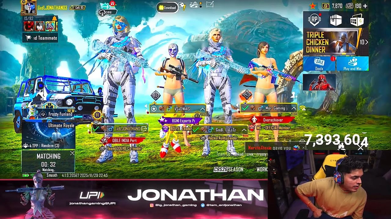 JONATHAN DOMINATES ULTIMATE ROYALE 😱🔥 | Insane Clutch Gameplay #jonathangaming 
