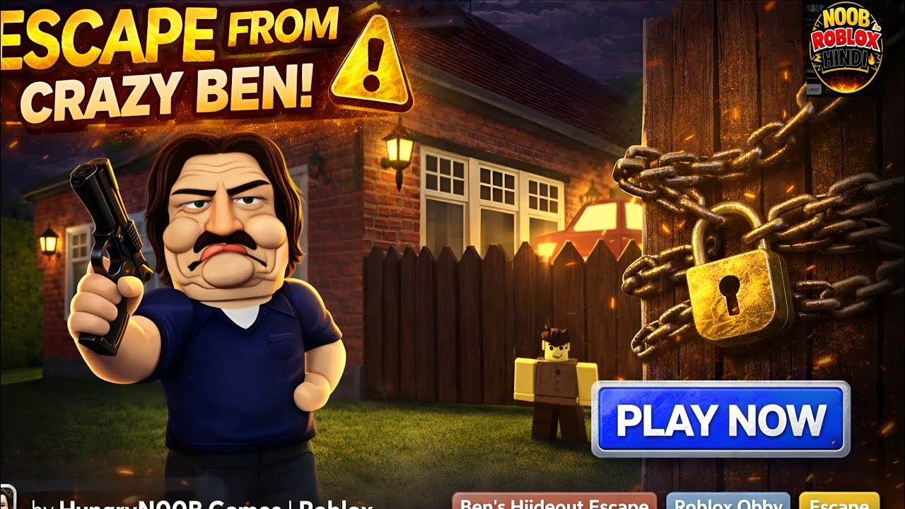 ESCAPE FROM CRAZY BEN 😱 | Roblox Ka Sabse Dangerous Escape Challenge!