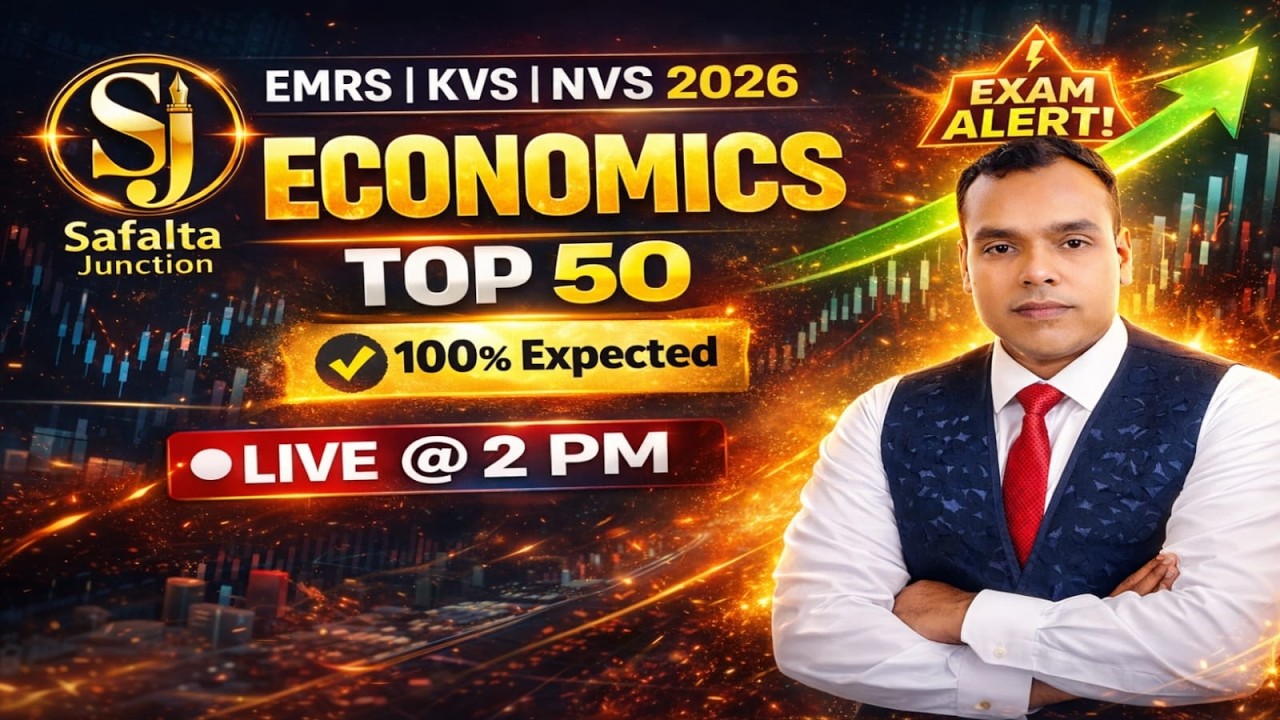 EMRS | KVS | NVS Exam 2026 | Economics Top 50 Questions | Most Expected Questions by Prashant Sir