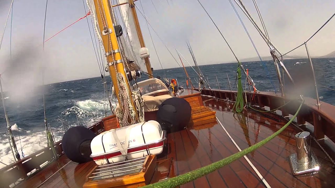 Colin Archer Traditionssegler, von Porto nach Gibraltar. GoPro-Aufnahmen