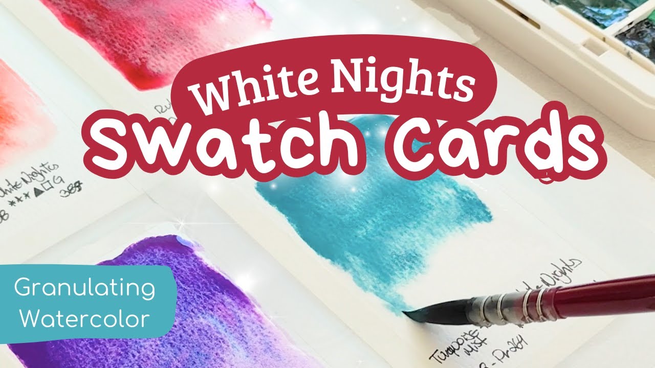 Watercolor Swath Cards ✨ White Nights Granulation and Natural Earth