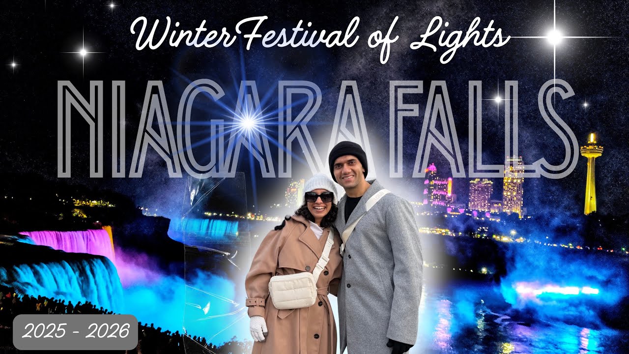 Niagara Falls Winter Festival of Lights 2025 Walking Tour | 3 Million Lights & Holiday Magic.🎄