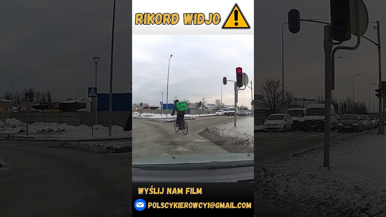 Skończą się w końcu takie dowozy #rikordwidjo #rower #rowerzysta #bike #polska #policja
