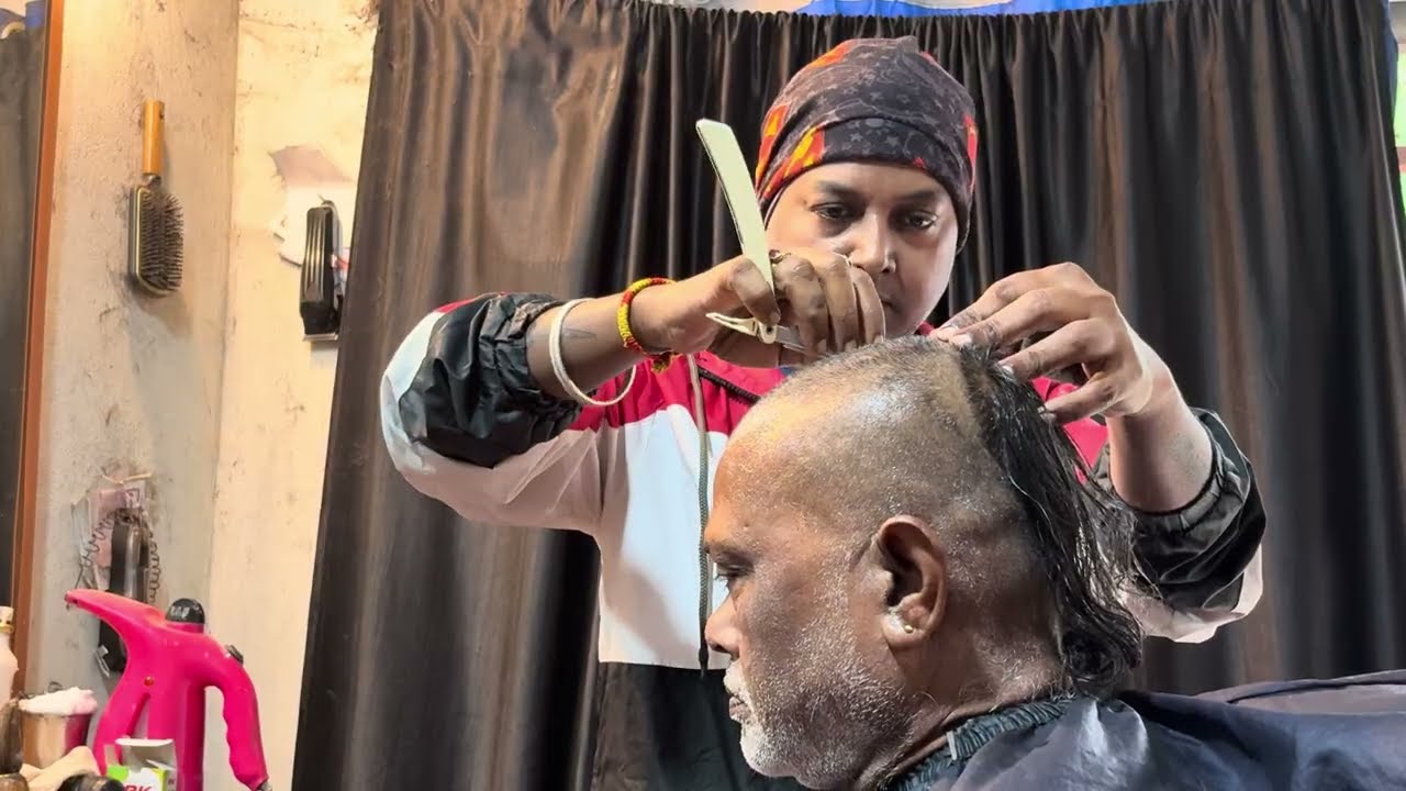 Head Shave & Face Shave ASMR Massage | Relaxing Barber Service